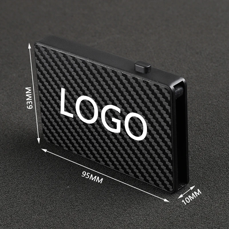 For Proton Exora Iriz Persona Saga Waja Wira X50 X70 Preve Savvyin Car Anti-theft Carbon Fiber Bank Credit Pop Up ID Card Holder