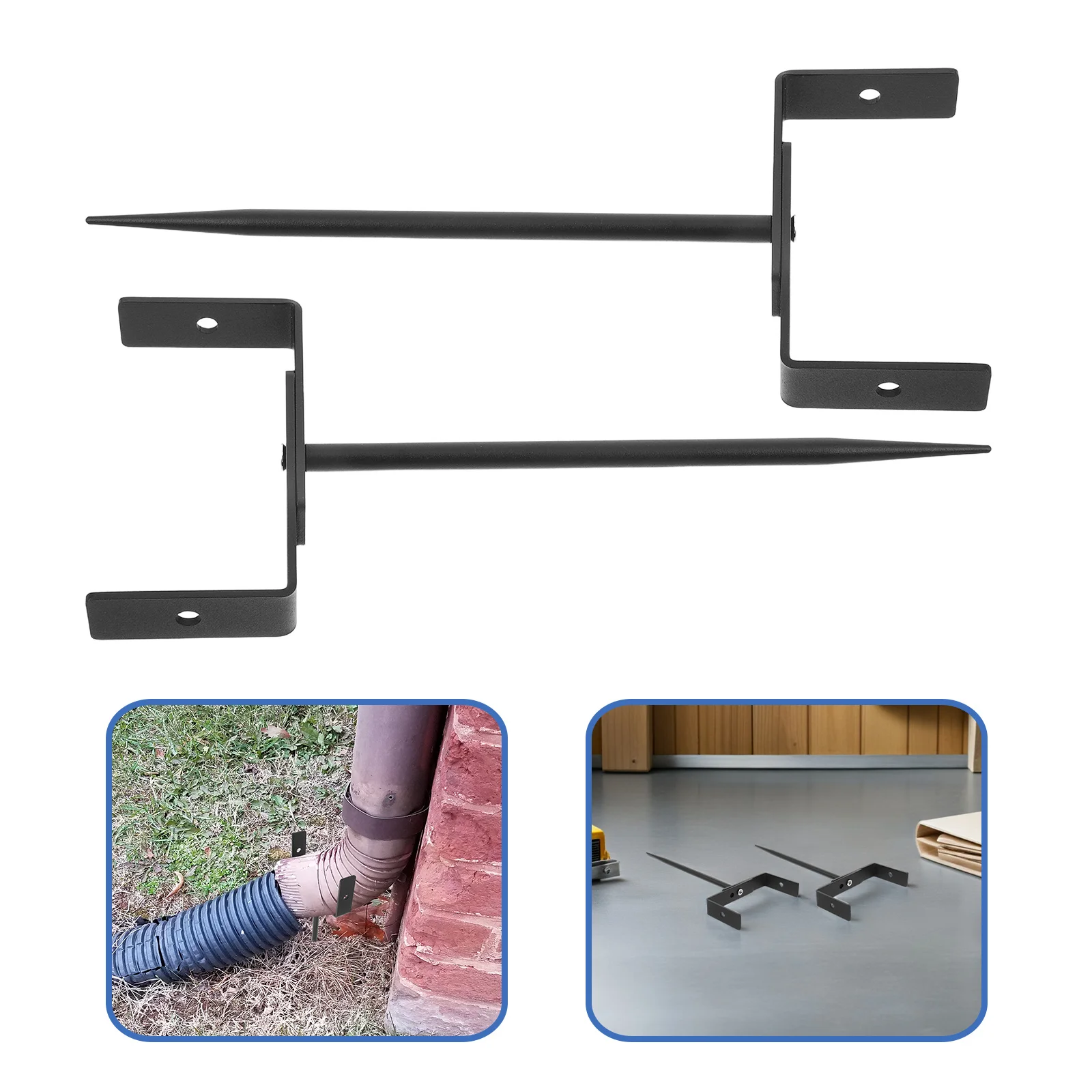 

2Pcs Heavy Duty Downspout Bracket Adjustable for 2-4 Inch Gutters Weather Resistant Metal Support Stable Drainage System Outdoor