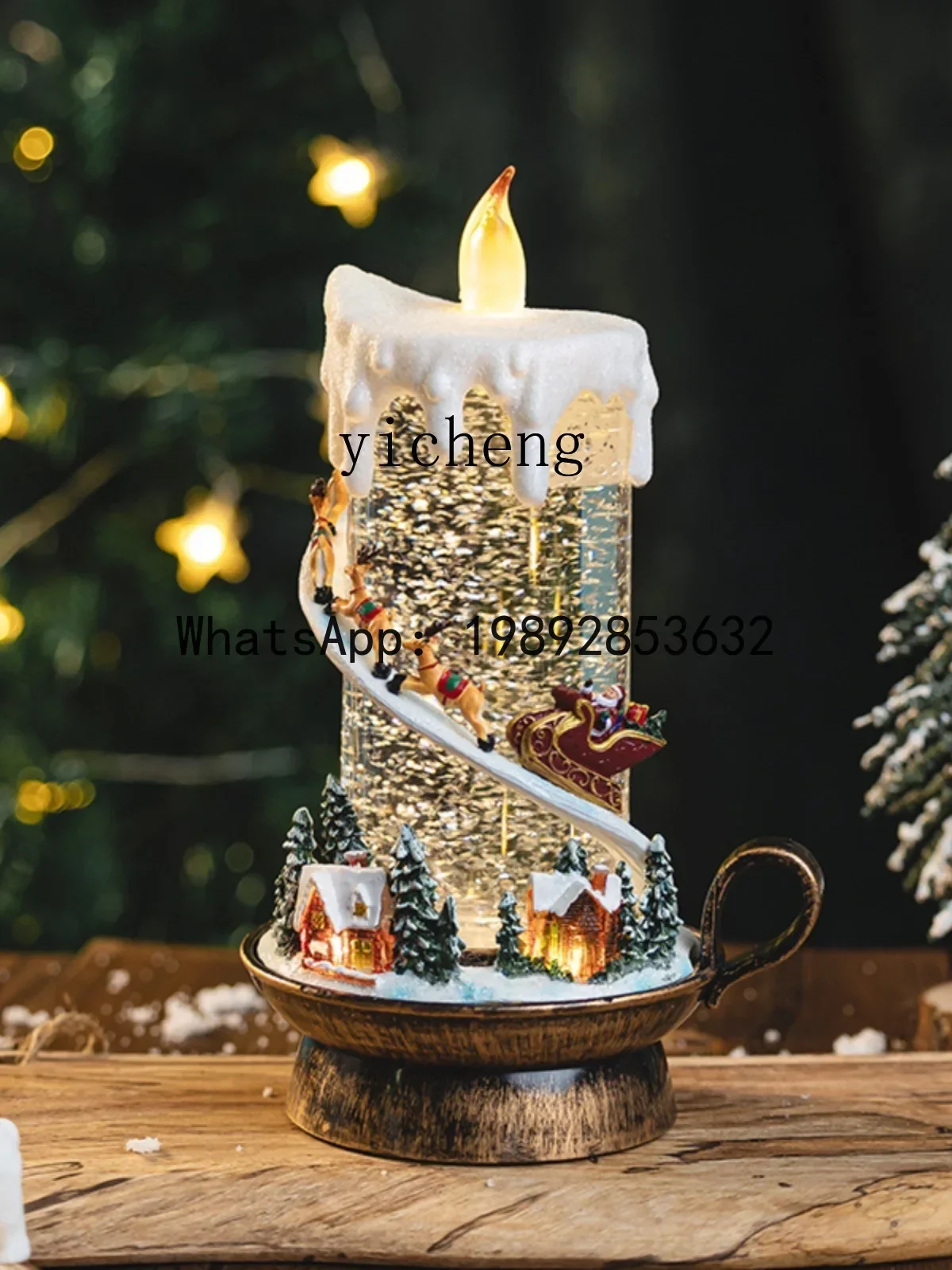 Christmas Ornament Scene Arrangement Crafts Candle Ornament Atmosphere