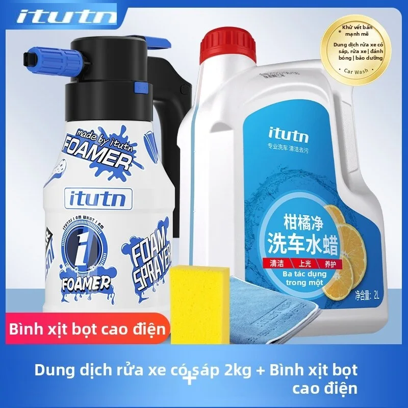 itutn | Bình xịt bọt tuyết rửa xe dùng điện tạo bọt mịn