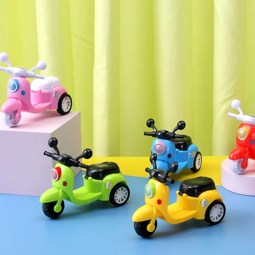 Funny 1pc Early Learning Birthday Gifts Simulation Motorcycle Model Girl Mini Motorcycle  Inertia Car Boy  Pull Back Car