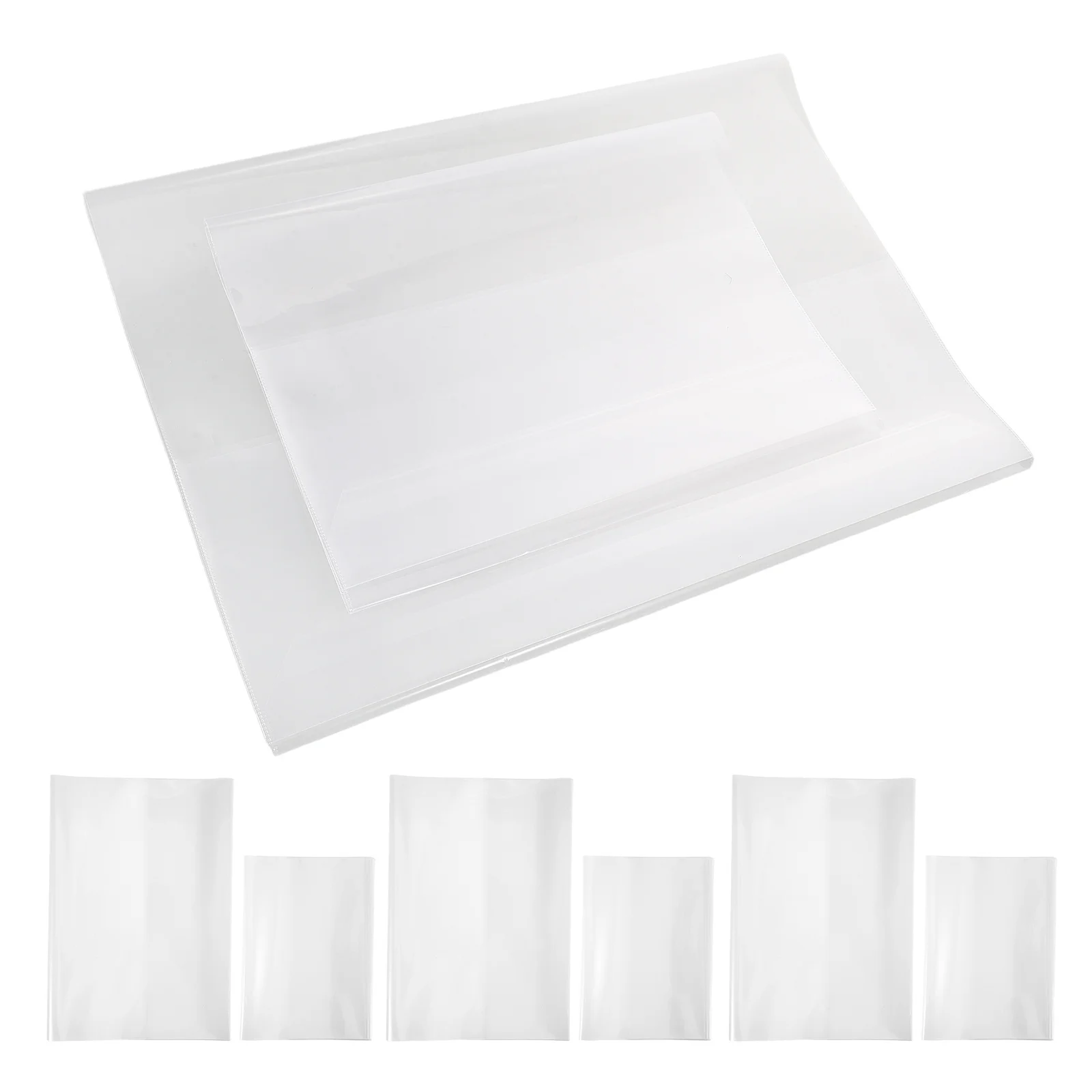 20pcs Clear Covers Transparent Notebook Cover For Hardcover Scrapbook Anti-Scratch Protection Reusable Plastic Sleeve Students