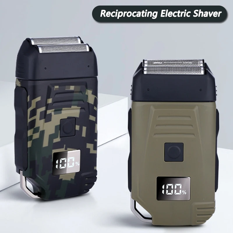 Electric Razor for Men 2 Blades Floating Head Foil Shaver Waterproof Wet Dry Beard Trimmer Portable