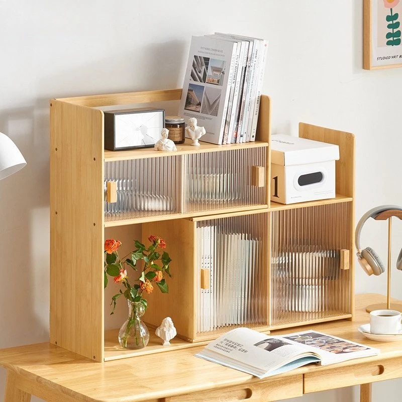 Simple multi-layer retractable shelves, office desk storage racks, student dormitory finishing racks