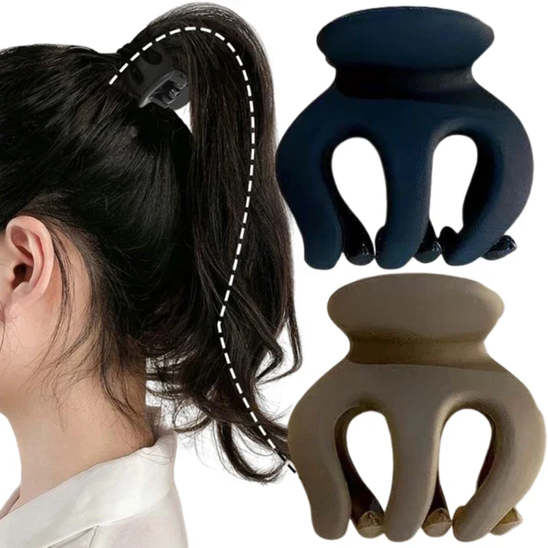 Korean Fashion Black Ponytail Fixed Artifact Shark Clip Hair Claw Hair Clip Jewelry Hair Accessories for Women Girl Hairpins