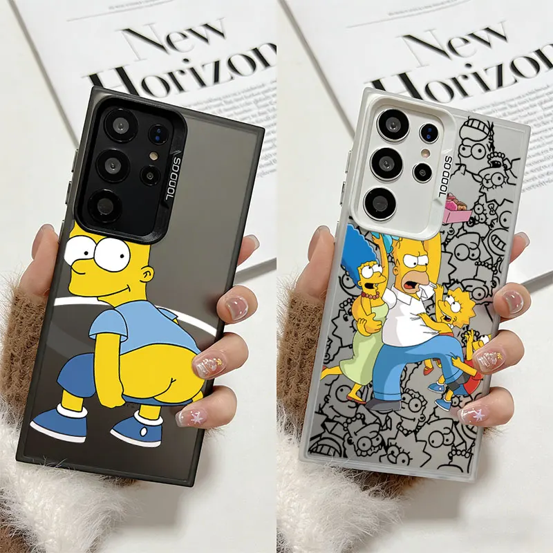 Funda Phone Case For Samsung Galaxy S26 Edge S25 S24 S23 S22 Ultra S21 S20 FE 5G S10 Plus Cover The Simpsons