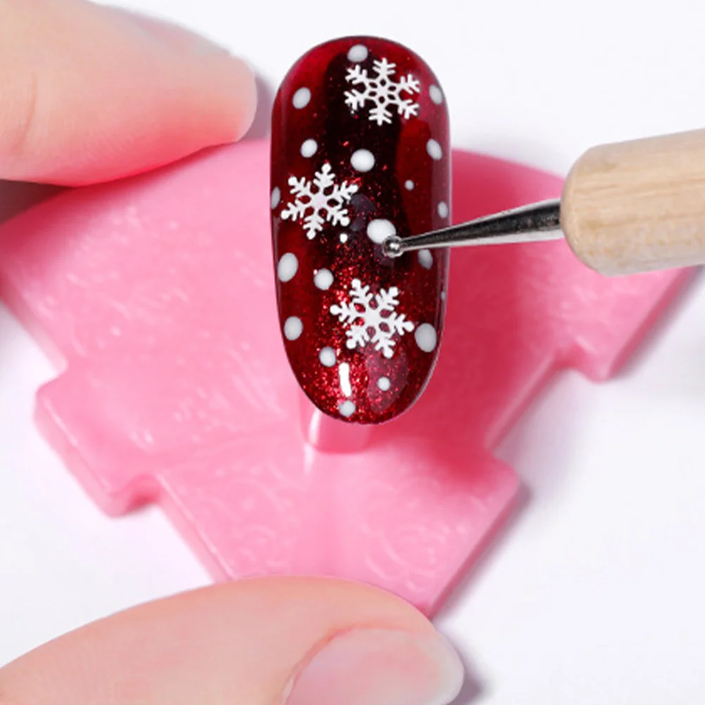 2 pezzi supporto per punta per nail art display staccabile rack per pratica base per allenamento per unghie per manicure principianti struttura per esercizi strumenti di bellezza