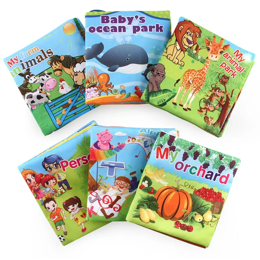 1pc Libri di stoffa morbida per l'apprendimento precoce del bambino Creativo Squeak Piega Libro Puzzle Giocattoli Regali per i bambini