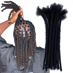 0.4cm Human Hair Microlocks Dreadlocks Extensions Full Head Handmade Permanent Humana Loc Extension for Women humain hair locs