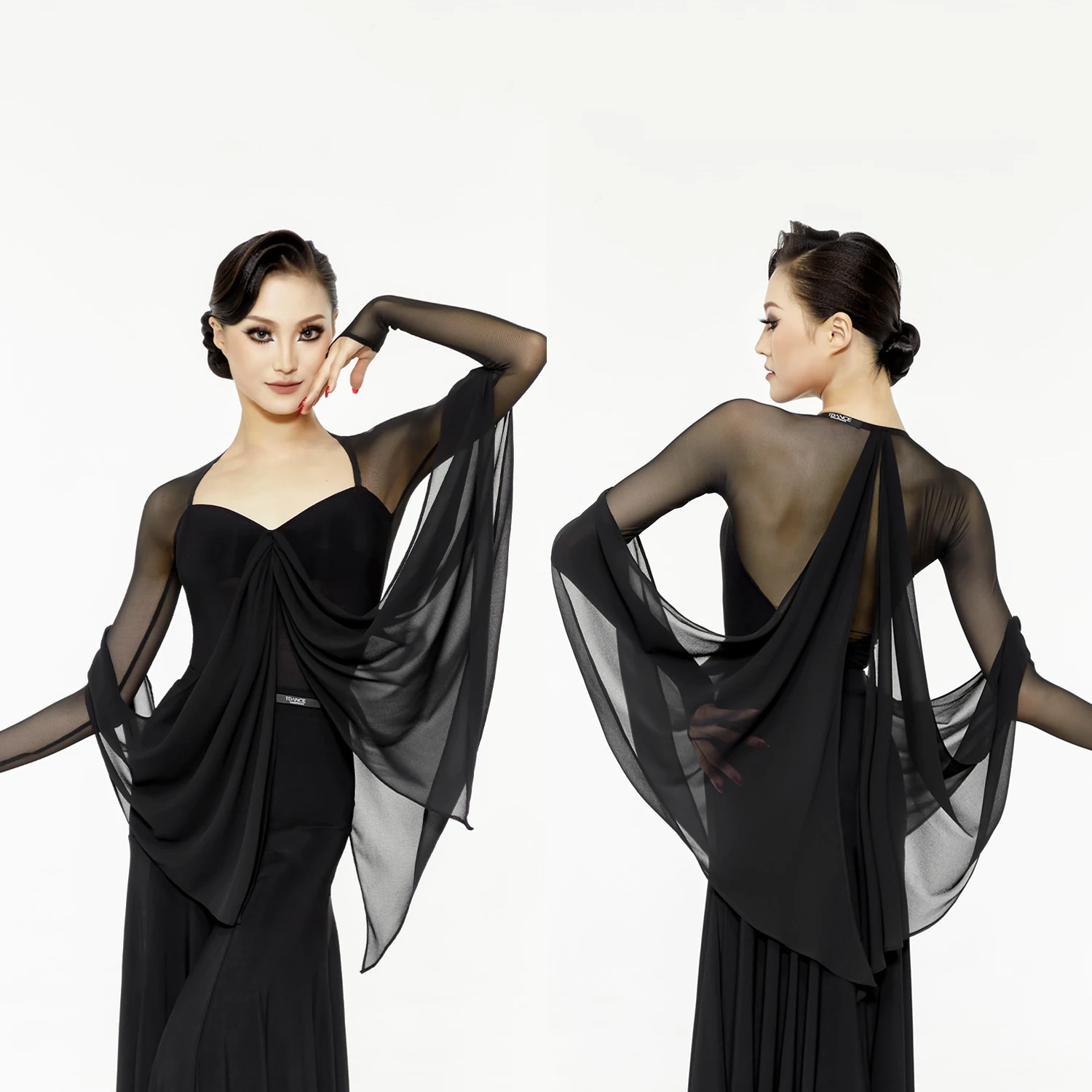 Nouveau haut de danse latine robe de concours de danse de salon femmes Rumba Tango danse Costume hauts vêtements de Performance latine BL14562