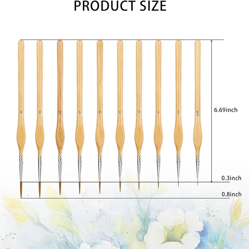 Detail Brushes For Acrylic, Watercolor, Face, Nails, Scale Model Painting, Line Drawing