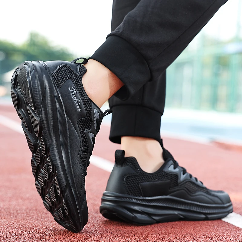 Men‘s Casual Sneakers Running Shoes Ultra-light Cushioned Sneakers Breathable Mesh Athletic Shoes Non-Slip Walking Training Shoe