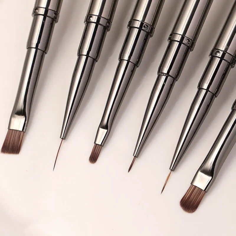 Double-end Professional Nail Pen Brush Glue Phototherapy Pen UV Gel Nail Liner Brush Nail Art Painting Brushes Manicure Tools