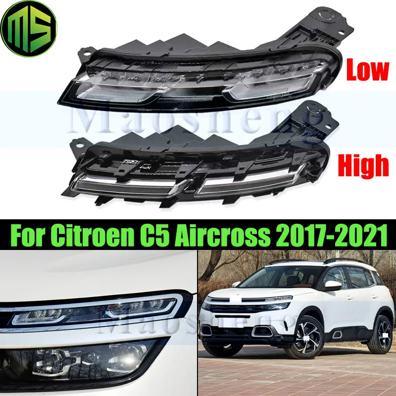 

Светодиодные дневные ходовые огни Maosheng DRL, фары для Citroen C5 Aircross 2017-2021, передние указатели поворота, дневные фары
