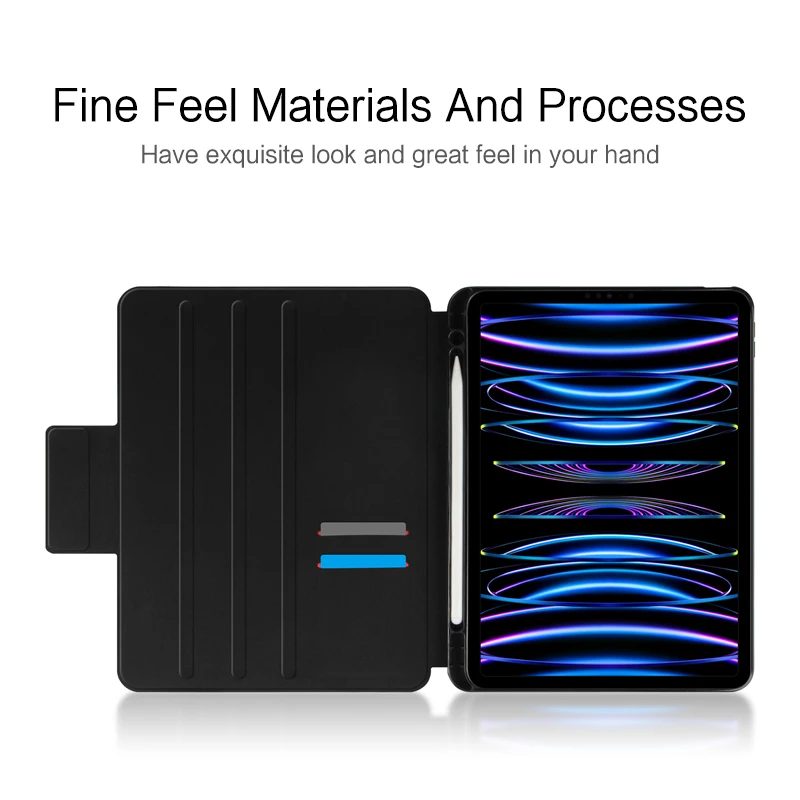 حافظة لجهاز ايباد برو الذكية من AJIUYU مقاس 11 بوصة 2nd 1st 3rd Air 5th 4th قرص مغناطيسي مشبك PU قلم تخزين فتحة بطاقة هوية جلد تي بي يو