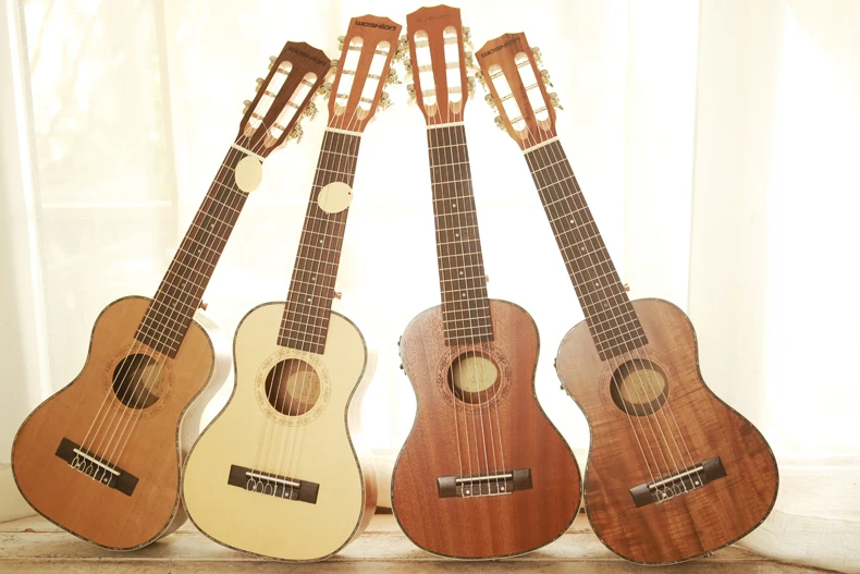 Top Solid Acoustic Electric Guitalele 28 Inch Mini Guitar 6 String Ukulele Ukelele Guitarra Mahogany Acacia Spruce Sapele