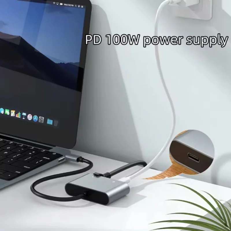 PD 100W USB C 2500M RJ45 Ethernet Network Adapter Type C Hub USB C to RJ45 2.5Gbps Network Card Ethernet Adapter view 5