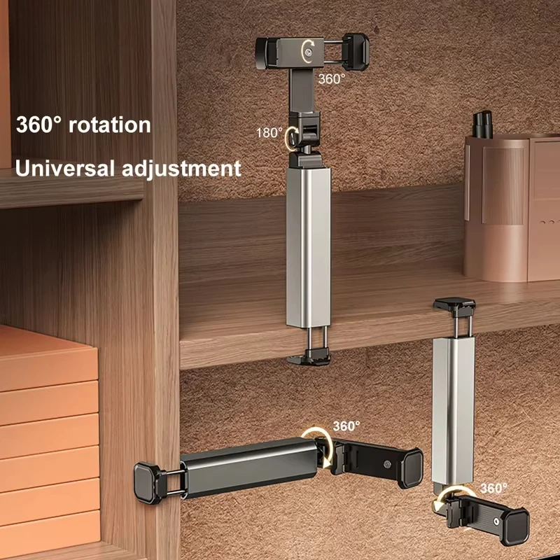 Supporto per telefono Supporto portatile per aereo da viaggio per telefono cellulare pieghevole regolabile 360 °     Supporto girevole per sedile del treno con selfie