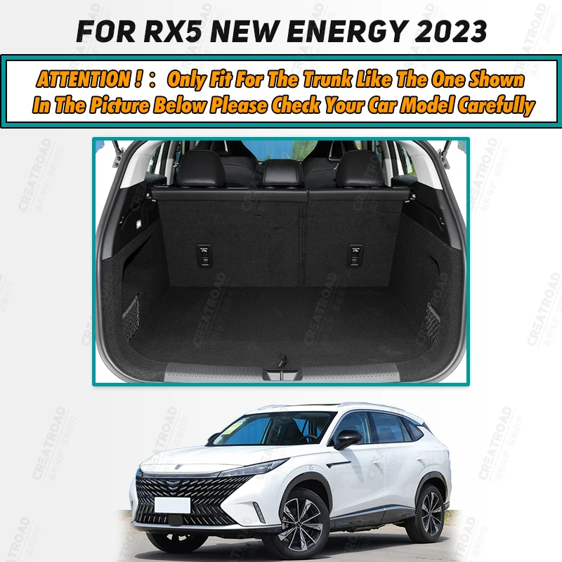 Auto Full Coverage Trunk Mat For Roewe RX5 New Energy 2023 Car Boot Cover Pad Cargo Liner Interior Protector Accessories