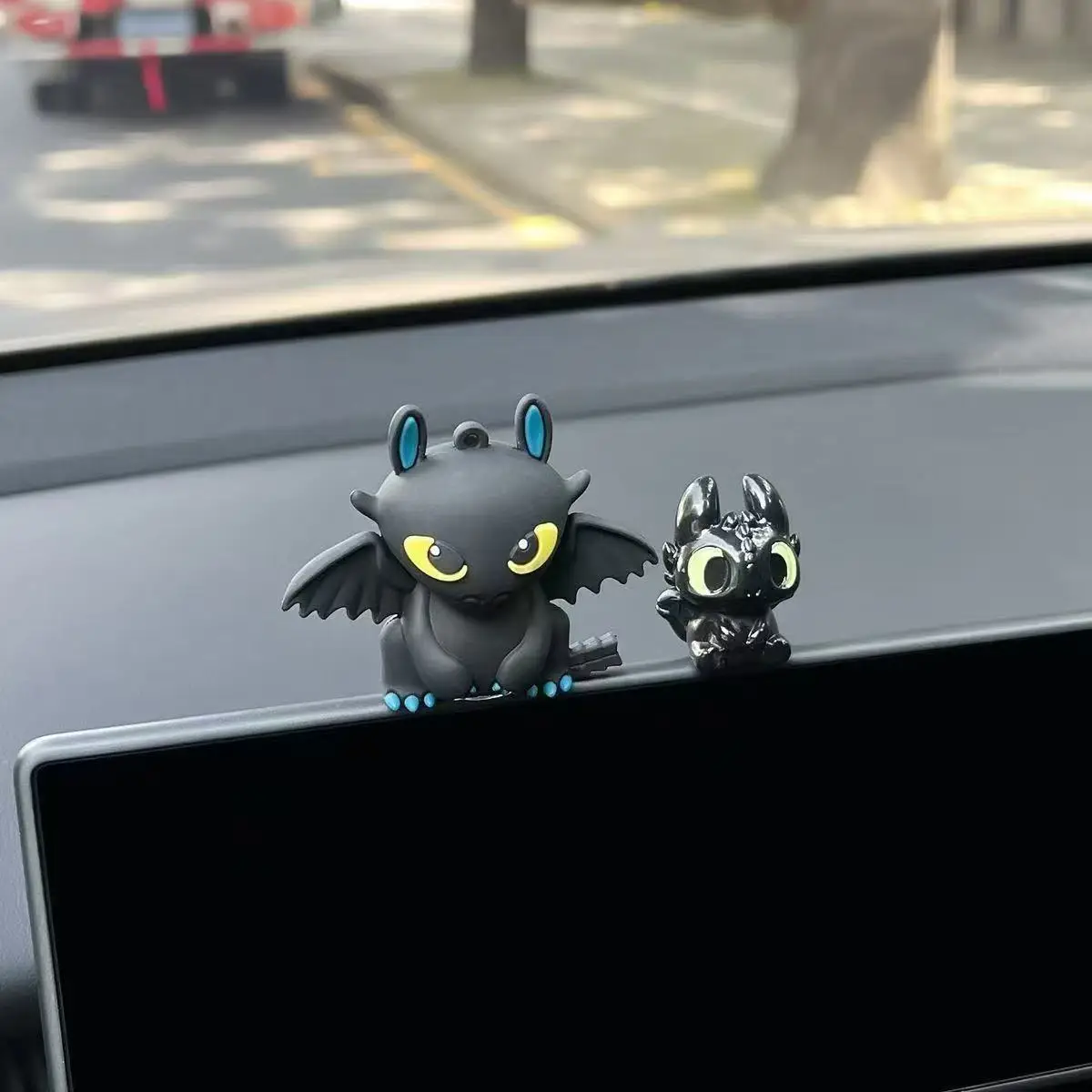 Bandai Anime How to Train Your Dragon Action Figures Toothless Car Center Console Ornaments Doll Model Kids Toys Fans Gifts