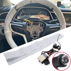 Universal Car Truck Heated Steering Wheel Cover Heater DIY Kit Pad Winter 6 level Switch Adjustable Hand Warmer 12V Interior