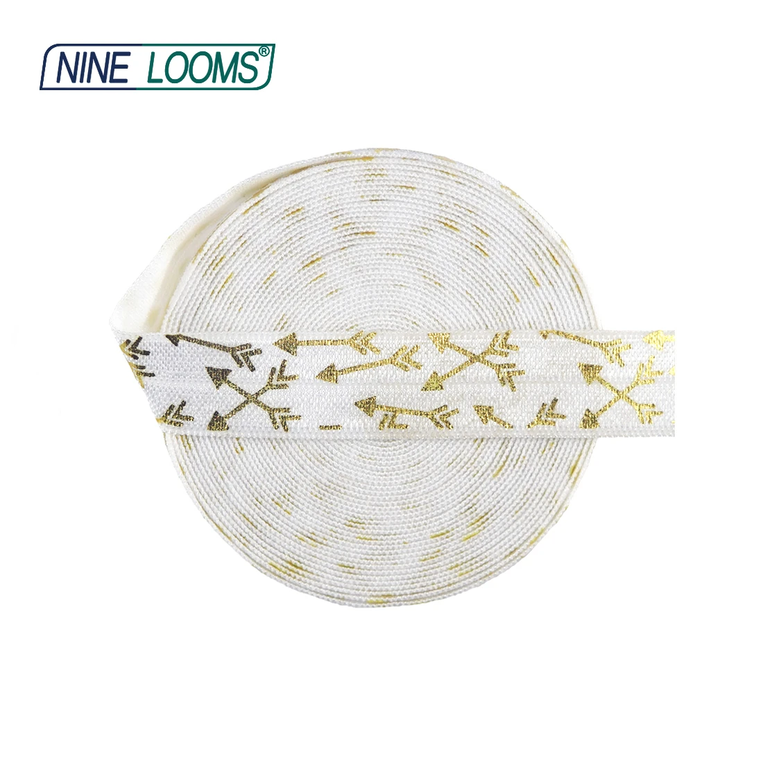 Neun Webstühle Folien druck über Gummibänder falten für 5/8 "15mm Leoparden Tupfen Spandex Bänder Haar gummi Stirnband Näh besatz 2 5 10 Yard – Detail 22