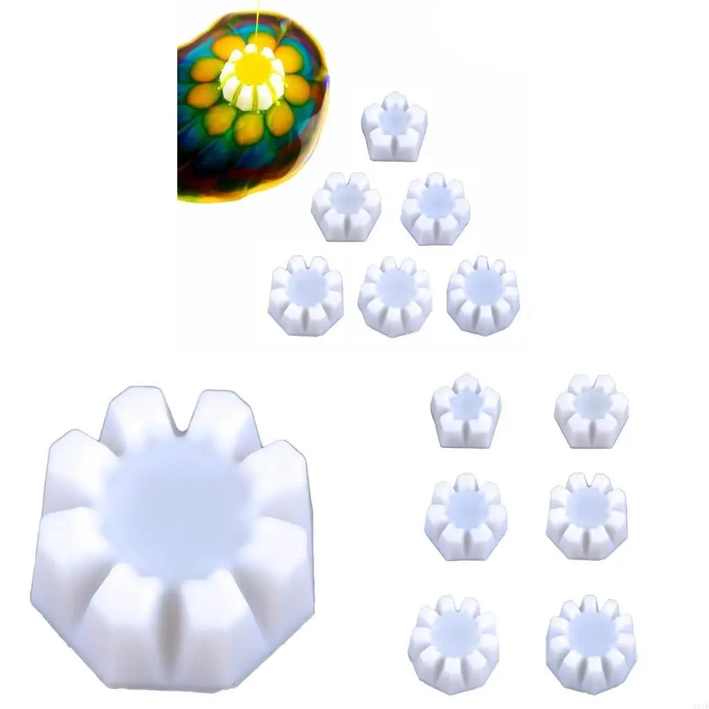 

Paint Pouring Split Cup Silicone Mold Flower Pour Cup Mini Funnel Acrylic Paint Pouring Supplies Silicone Split Cup Tool