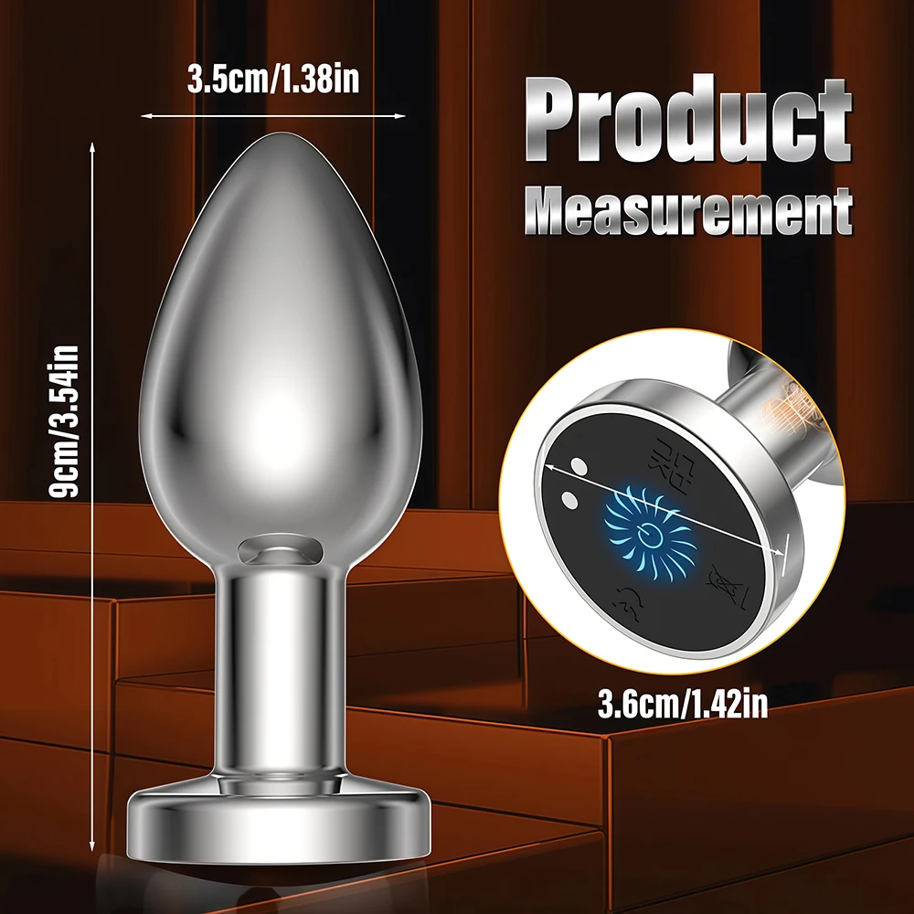 Wireless Metal Anal Vibrator for Women Remote Control Butt Plug Prostate Massager 10 Speeds Adult Couple Sex Toys for Men - Image 6