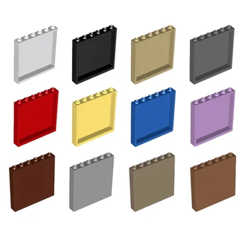 20pcs MOC bricks 1x6x5 window glass house wall compatible with 59349 building block panel assembly accessories