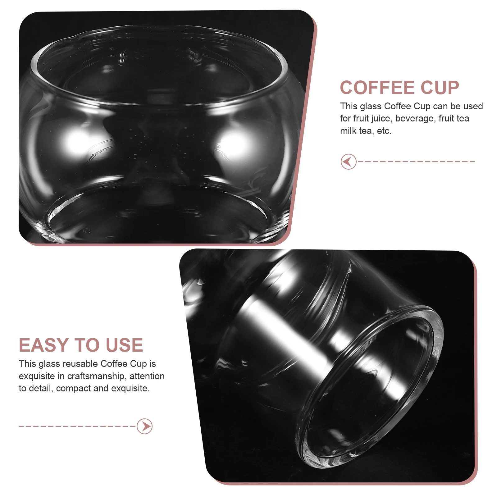 

Borosilicate Glass Ice Cream Dessert Cup Elegant Design Transparent Glass Cup for Coffee Tea Milk Reusable Dessert Bowl