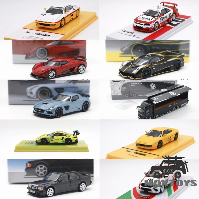 

Tarmac Works 1:64 Hilux F355 Challenge Regera Huayra R Fuso Super Great LB-TRUCKS Black 348 EVO Литая под давлением модель автомобиля