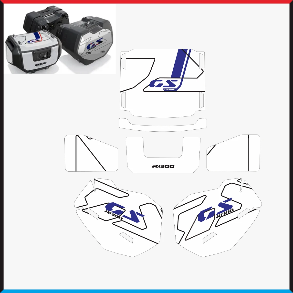 

For R 1300 GS R1300GS Trunk Luggage Panniers Side Top Cases Suitcase Protector Stickers Decals 2024 2023
