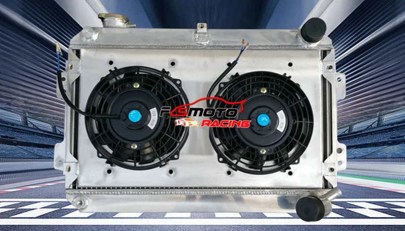 For fit Mazda RX7 S1 S2 S3 RX-7 SERIES 1 2 3 SA/FB Aluminum radiator & shroud & fans MT 79-85 1979 1980 1981 1982 1983 84 80 81