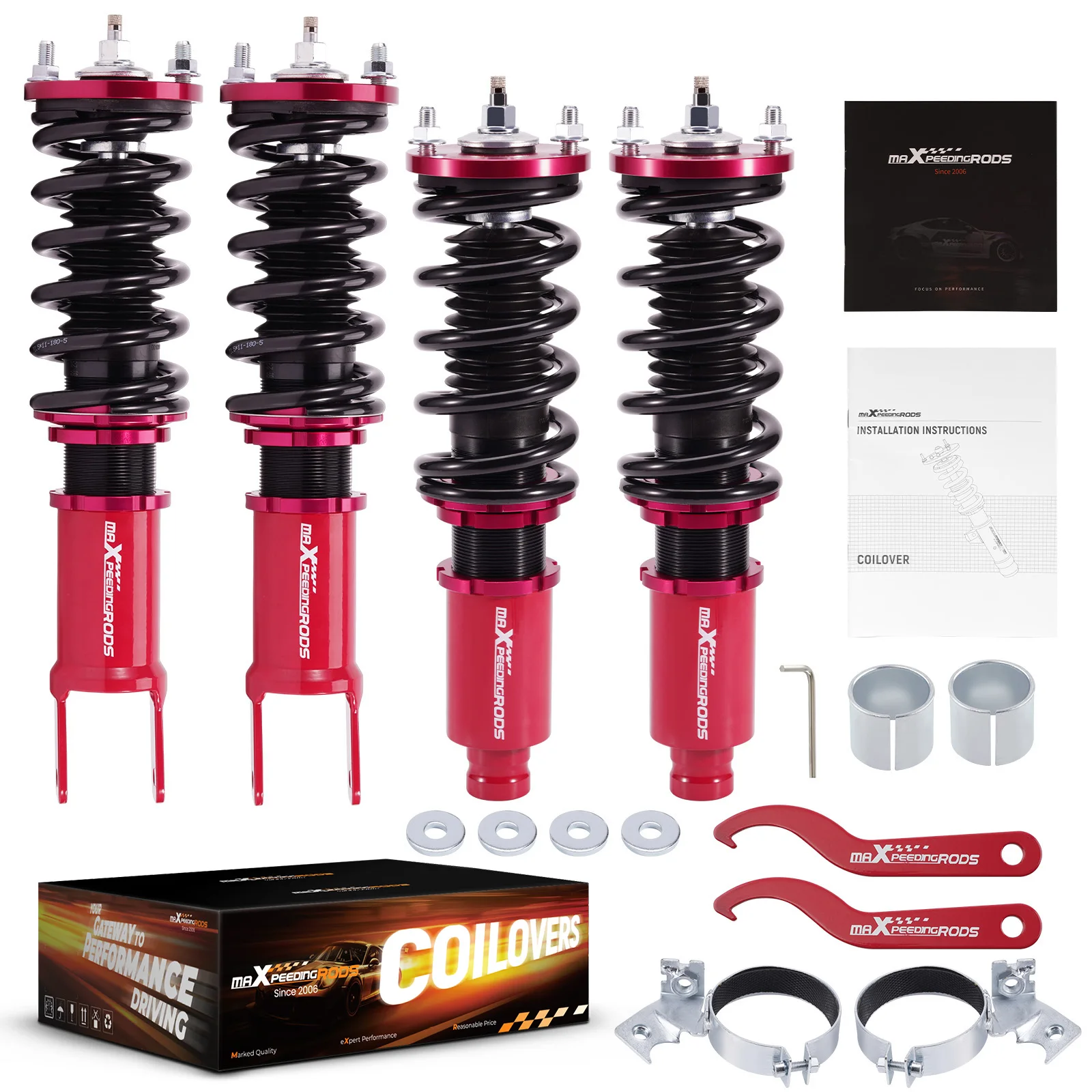 Amortiguador Coilovers de 24 clics, puntales ajustables para Honda Civic 5TH Gen 1992-1995 EG5 EG6 EG7 Coilover para EK9 EK4 CIVIC EK