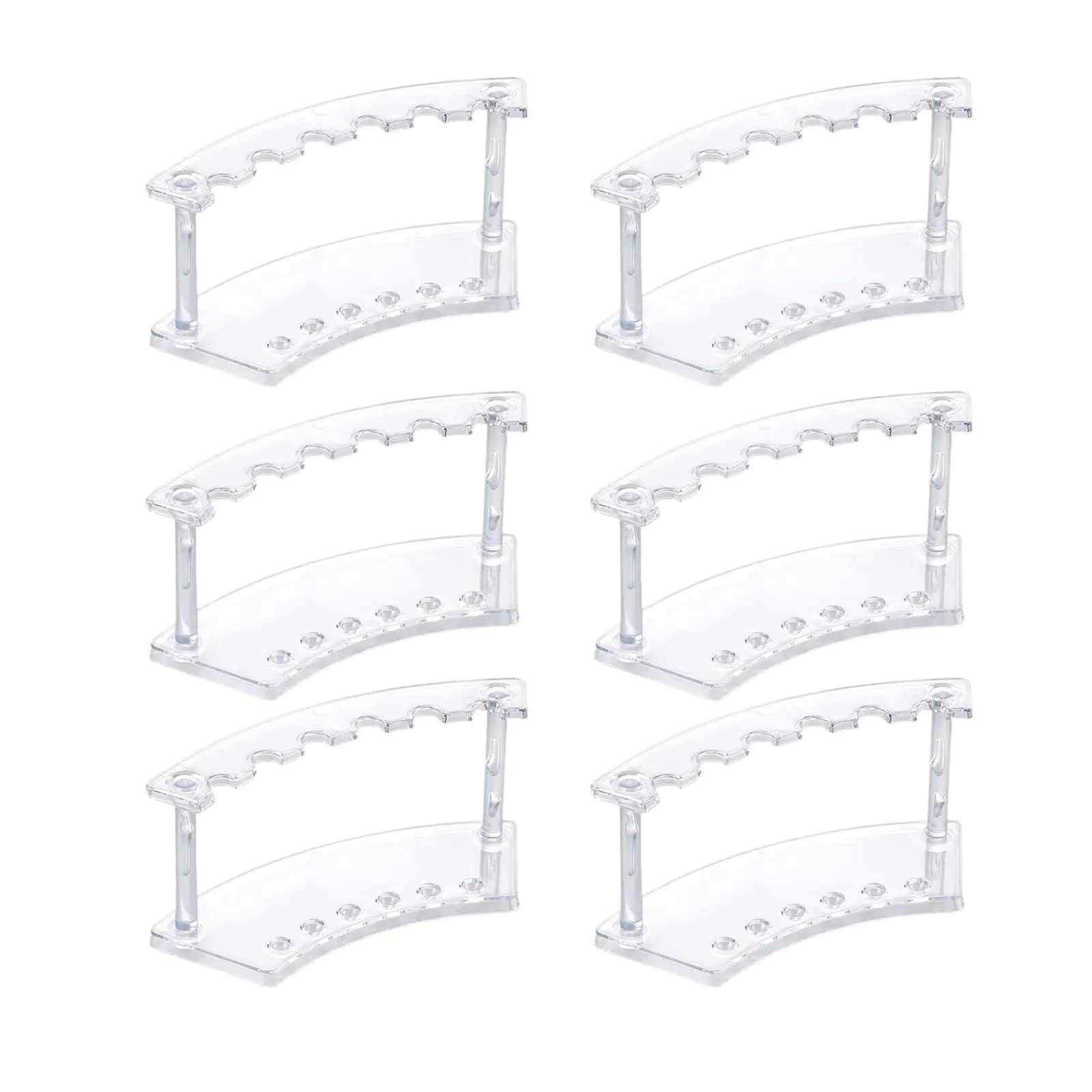 

6x Pen Display Stand Simple Versatile Practical Removable Sturdy Organizer for Makeup Brushes Office Craft Shows Eyebrow Home