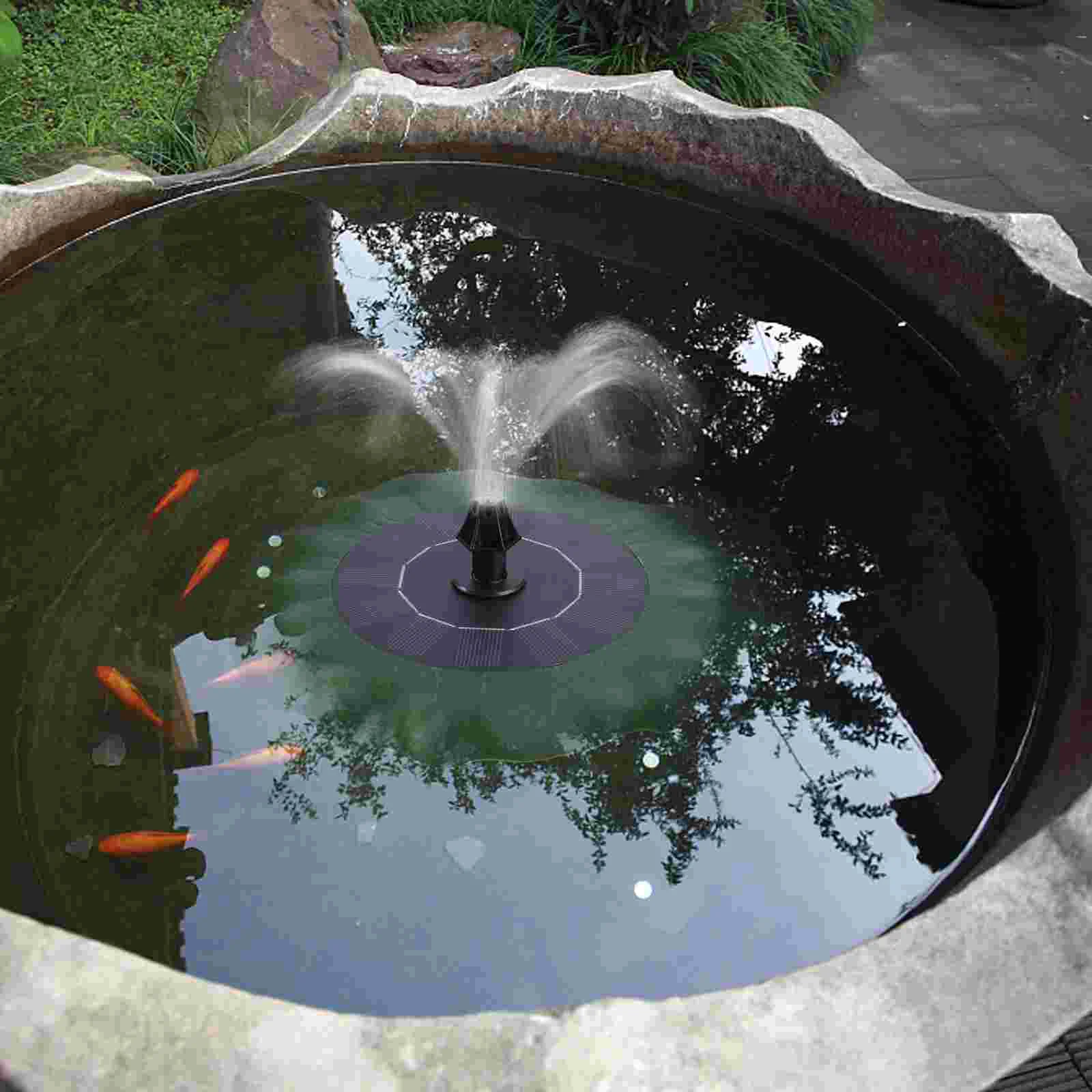 Lotus Leaf Shape Solar Fountain Solar Water Pump DC Brushless Water Pump Garden Pool Pond Outdoor Solar Panel Fountain Floating