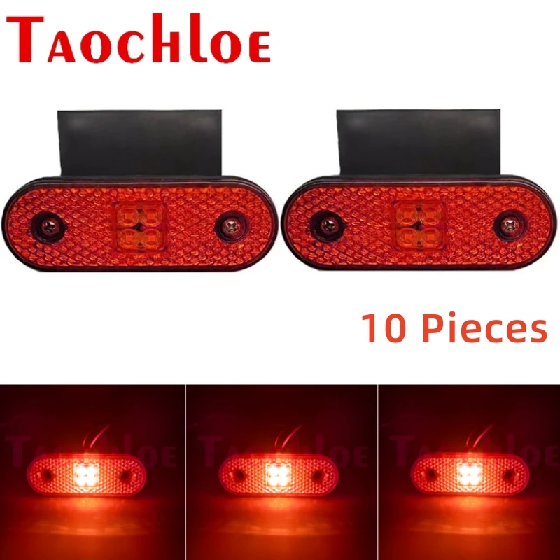 

10Pcs Trailer Clearance Lights Truck Side Lights Indicator Lamps Lorry Van RV Tractor Turn Signal Warning Light 24V