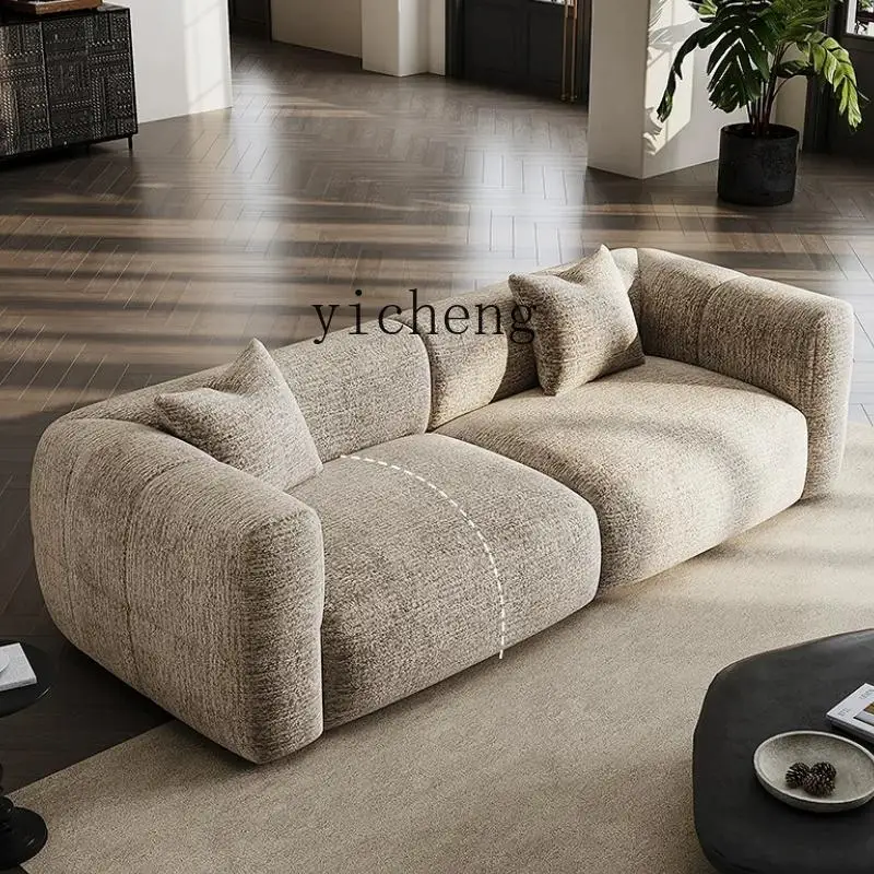 

LSL Nordic Vintage Style Sofa Retro French Melard Chenille Velvet Fabric Living Room