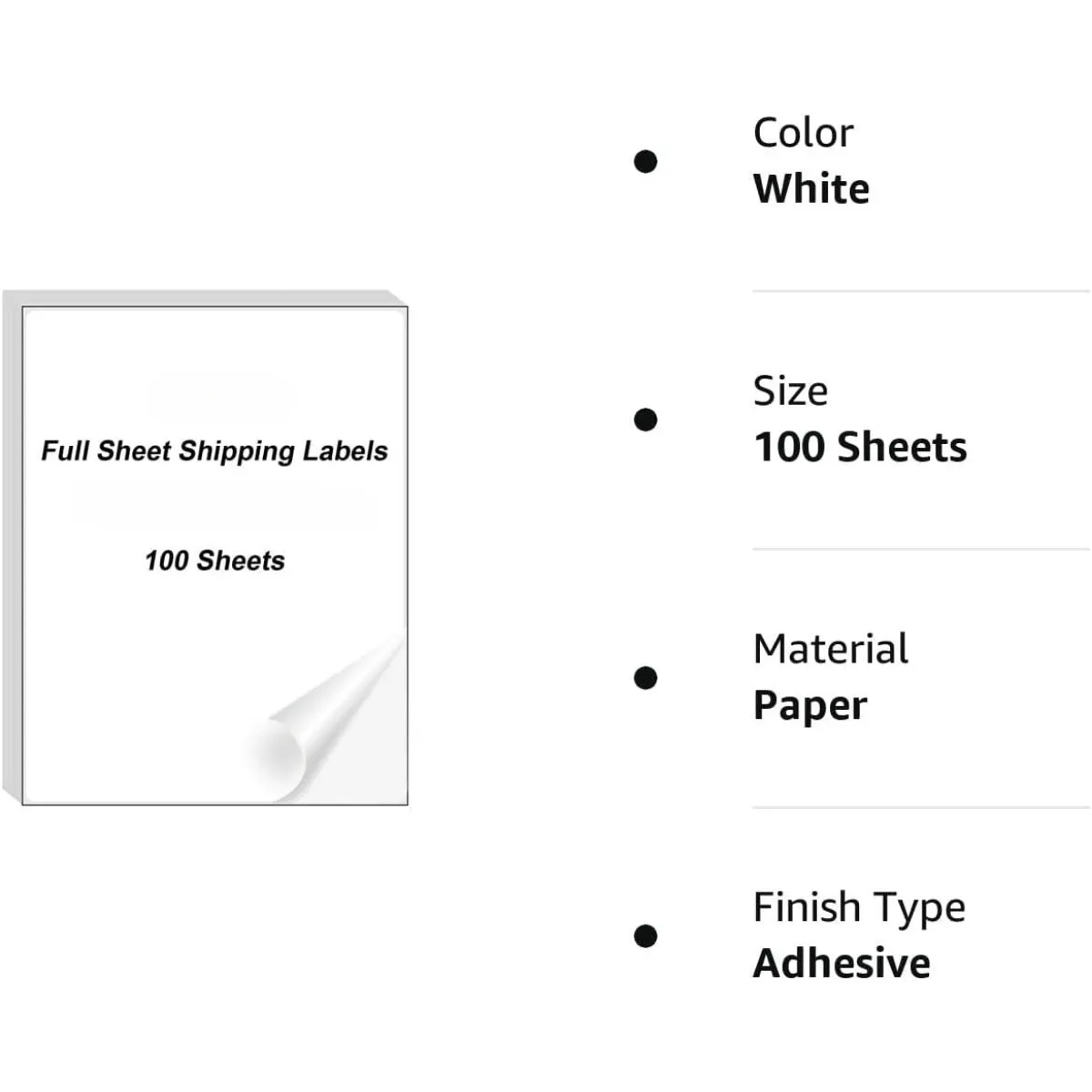 50 Sheets A4 Glossy/Light/Matte Sticker Paper Printable Labels for Laser/Inkjet Printer, DIY Craft Gift Packaging Office Home