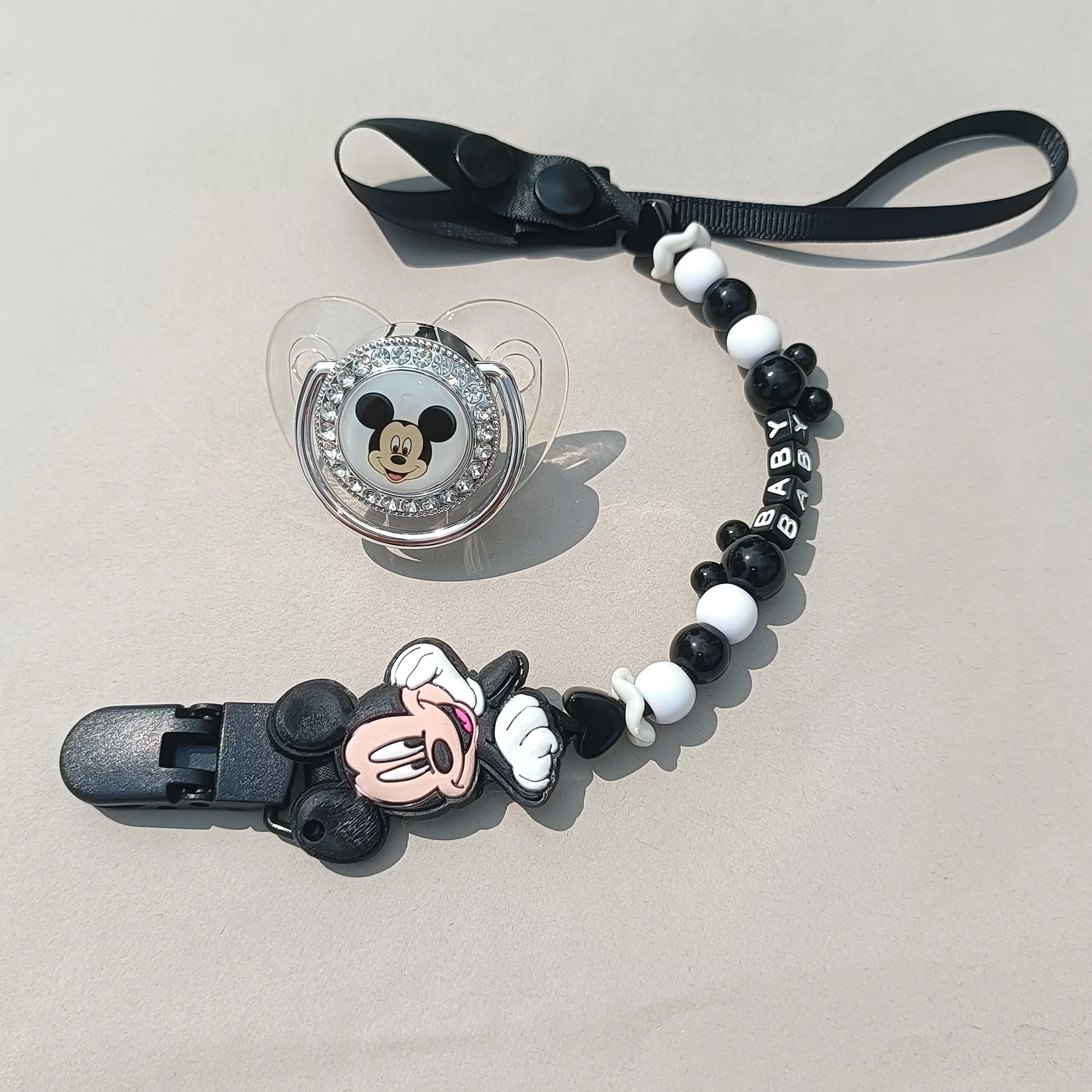 Perles de sucette personnalisées Disney, poupées pour les continents, souris de sucette, nouveau design