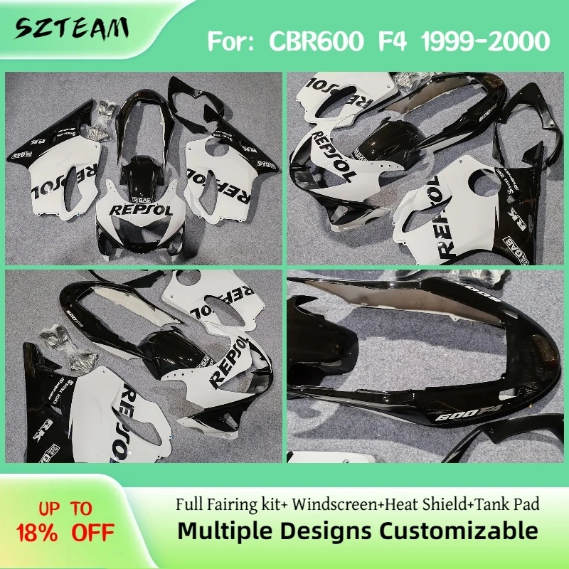 

Fairing Panel Kit for HONDA CBR 600F4 1999 2000 Motorcycle Bodywork Full Fairings Fit CBR600F4 99 00 Pro