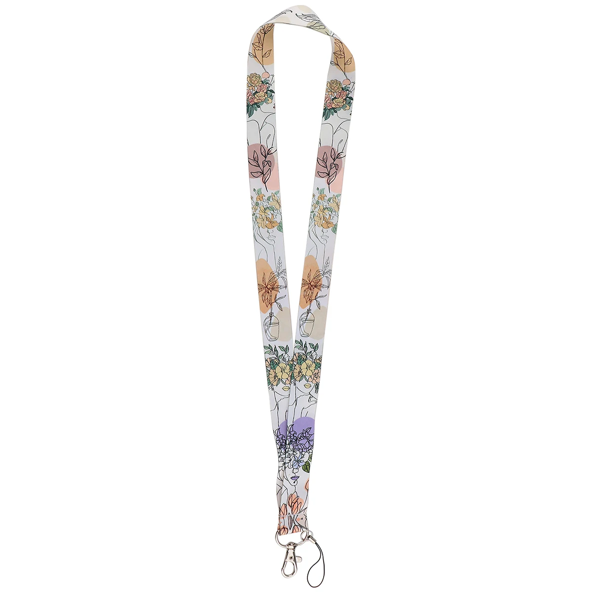 Minimalism Beautiful Flowers Simple Style Lanyard Neck Strap Wrist Rope Hanging Neck Rope For Mobile Phone Hanging Rope