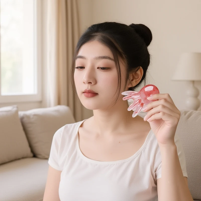 

Resin Octopus Massage Comb Head Meridian Scraping Scalp Massage Brush Acupuncture Gua Sha Massage Comb Fatigue Relief Massage