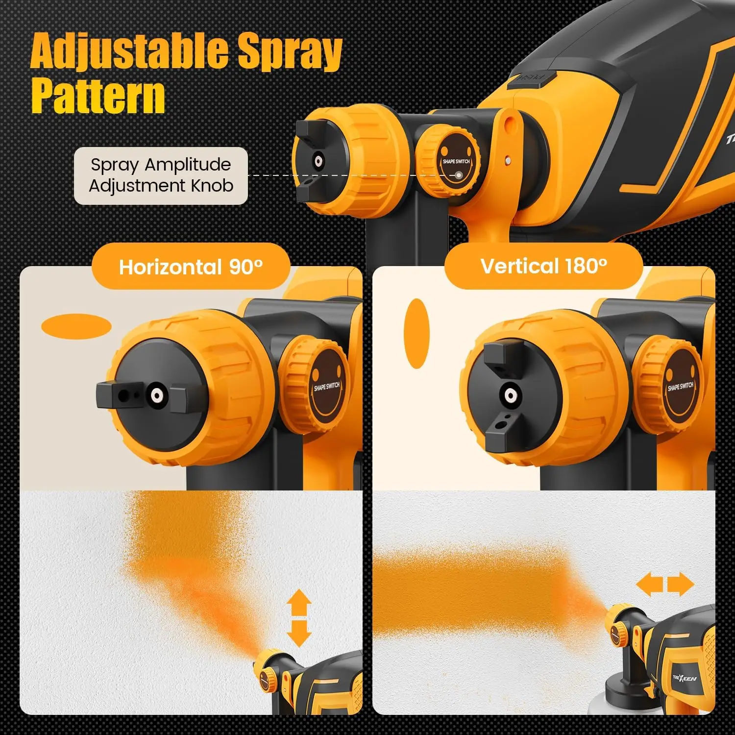 Cordless Paint Sprayer for Dewalt 20V MAX Battery, Electric Paint Sprayer with 1200ML,Easy to Clean,Adjustable Spray Modesfor Ho