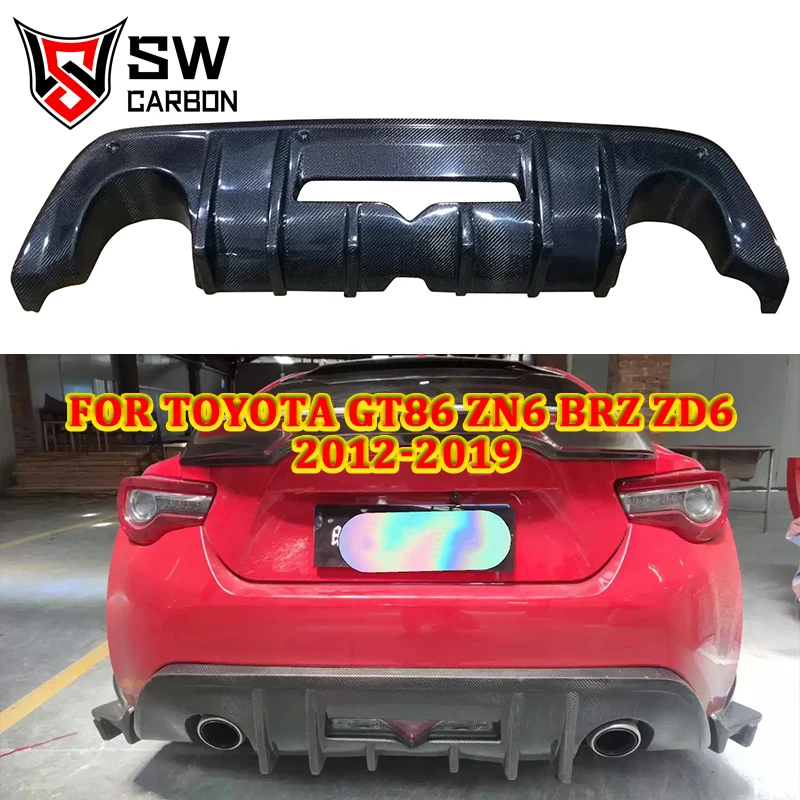 Carbon Fiber Rear Diffuser for Toyota GT86 ZN6 BRZ ZD6 Rear Bumper Lip Under Spoiler Splitter Body Kit 2012-2019