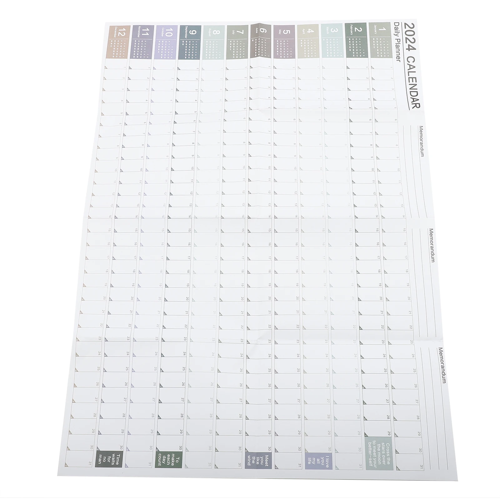 

Wall Calendar Creative Yearly Planner Monthly Tear Pages Memo Agenda Planning Calendar Space Home Office Wall Planner Decor