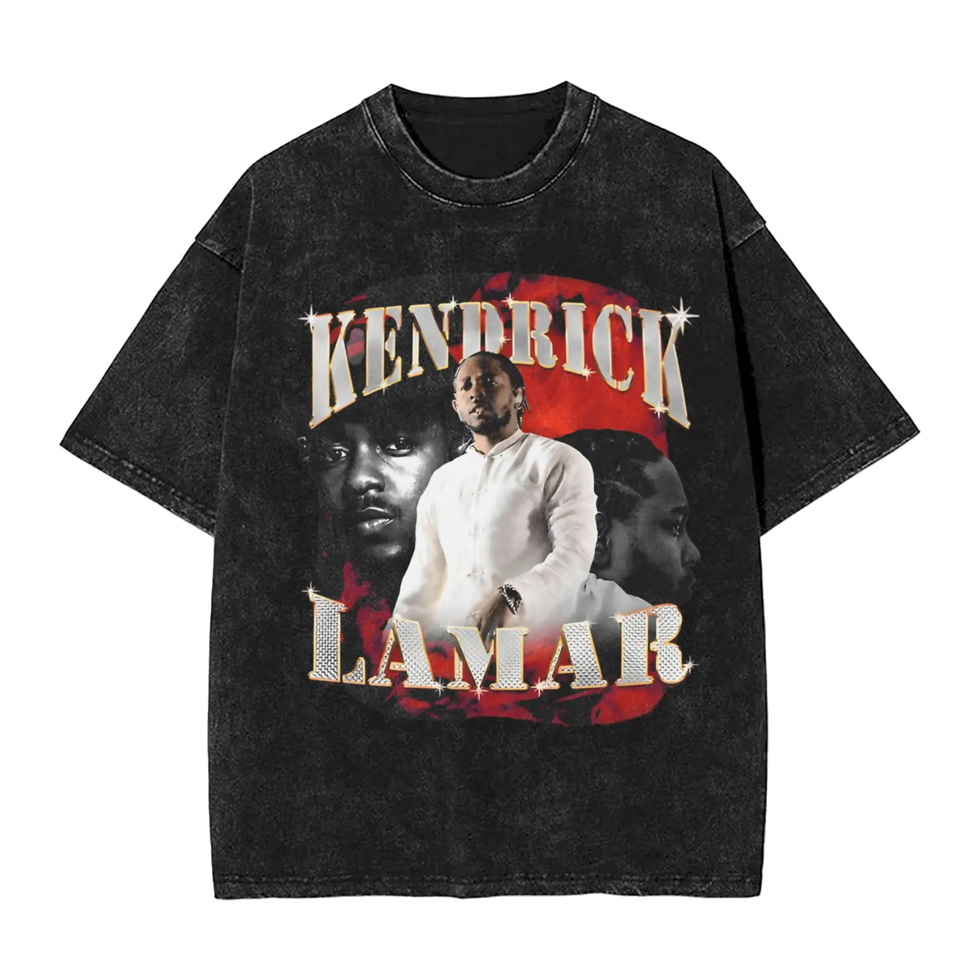 

Couple T Shirt Kendrick Lamar Washed T-Shirts Hip Hop 90s Summer Tees Streetwear Design Casual Tops Plus Size