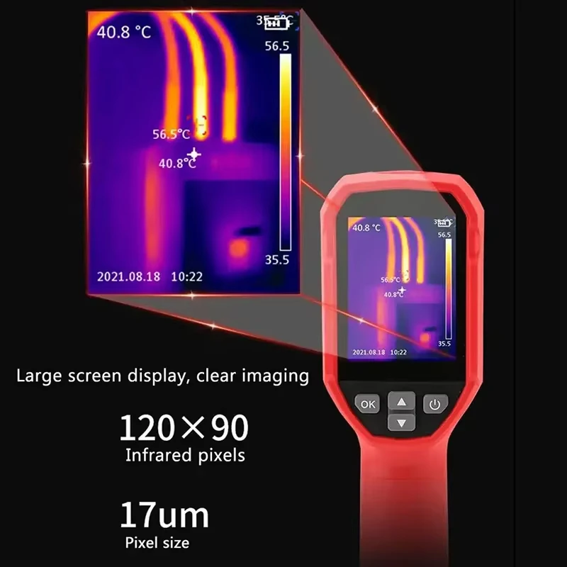 UTi120S Infrared Thermal Imager Resolution 120x90 Handheld Temperature Thermal Camera PCB Circuit Industrial Test Floor Heating