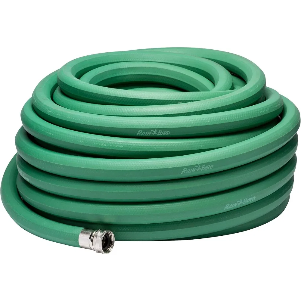 Rain Bird PGH75HF Premium High-Flow Garden Hose, Heavy-Duty 100% EDPM Rubber, Hexagonal, 3/4