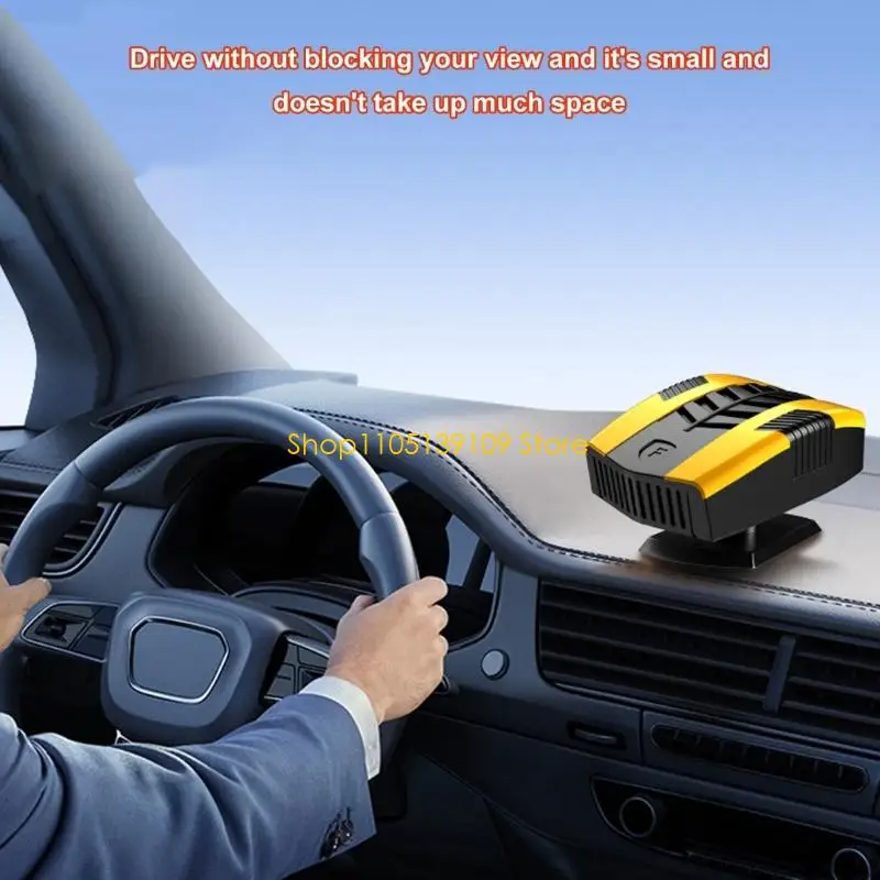 

Demister Defroster Heating Fan Windshield Defogger Heating Dryer Car Interior Accessories Adhesive Car Heater Fan